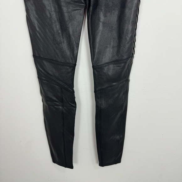 SPANX Faux Leather Moto Leggings Black Size Small Petite NWT - Picture 7 of 15